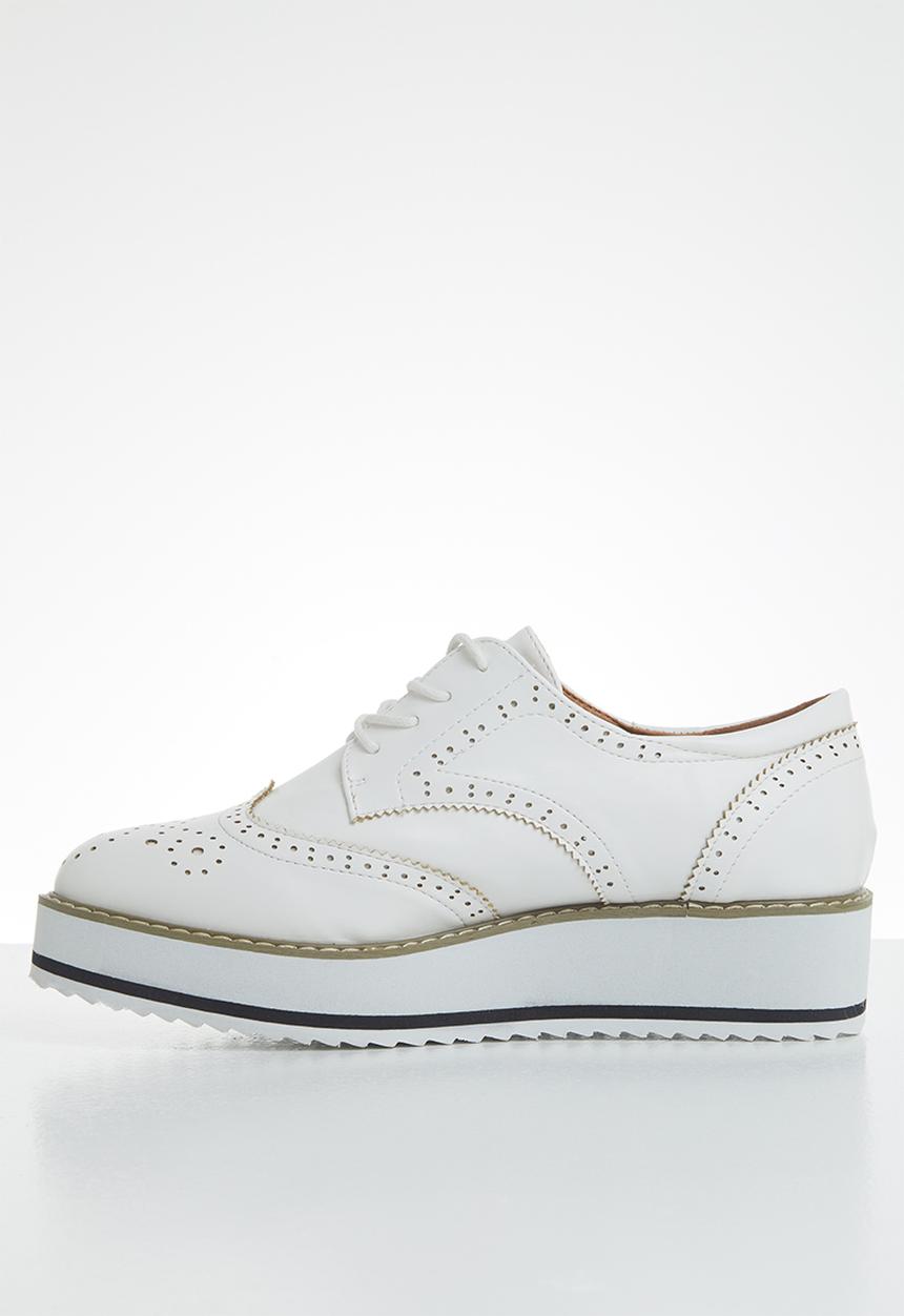 Madison® - Faith flatform brogue - white