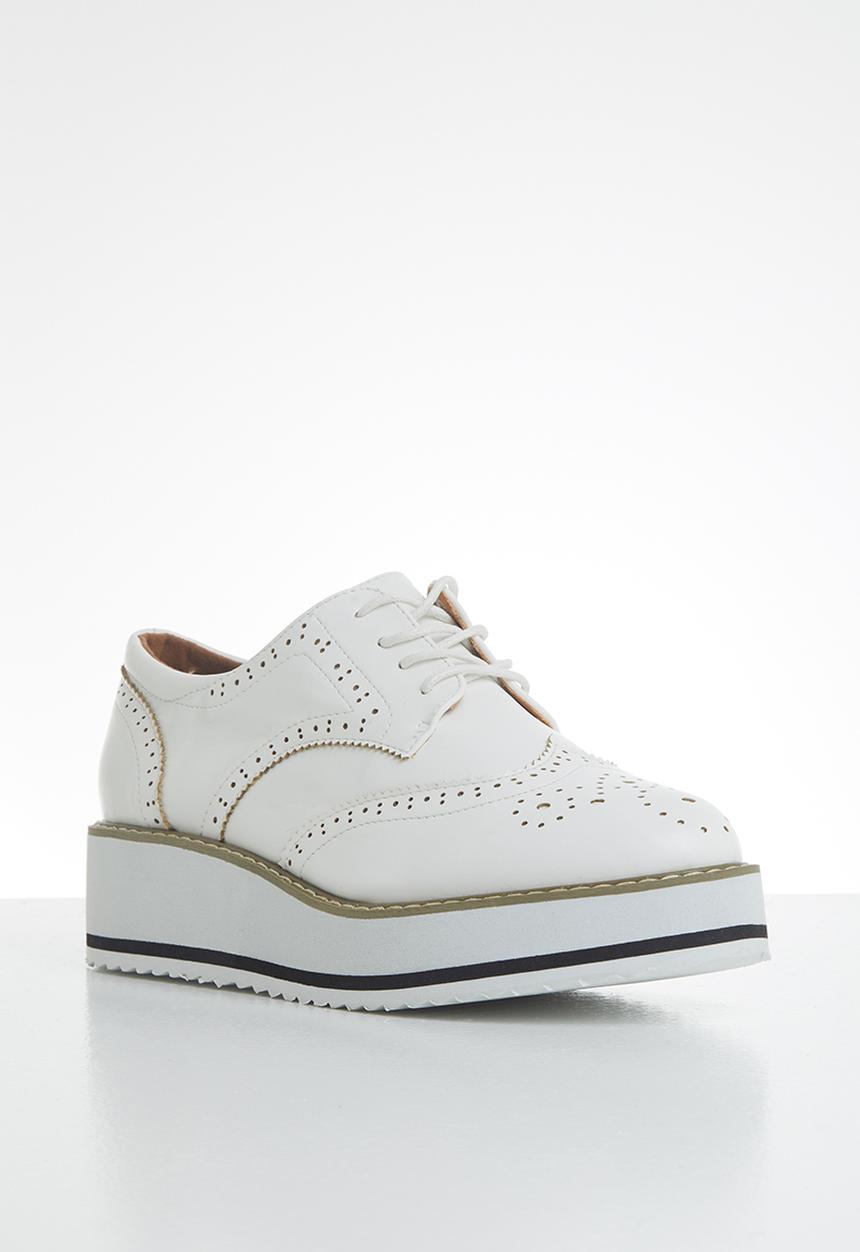 Madison® - Faith flatform brogue - white