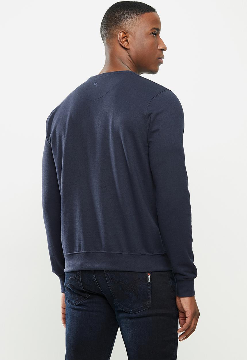 SOVIET - Carlos crew neck sweat top - navy