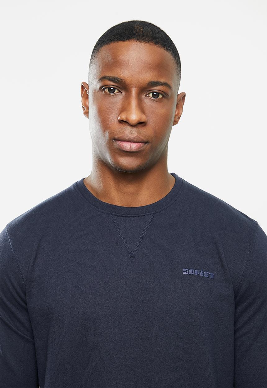 SOVIET - Carlos crew neck sweat top - navy