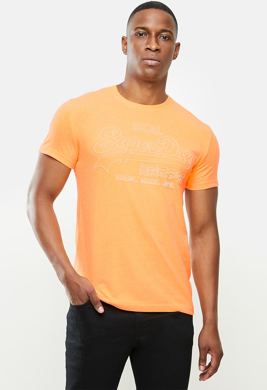Superdry. - Vl outline pop tee - neon orange