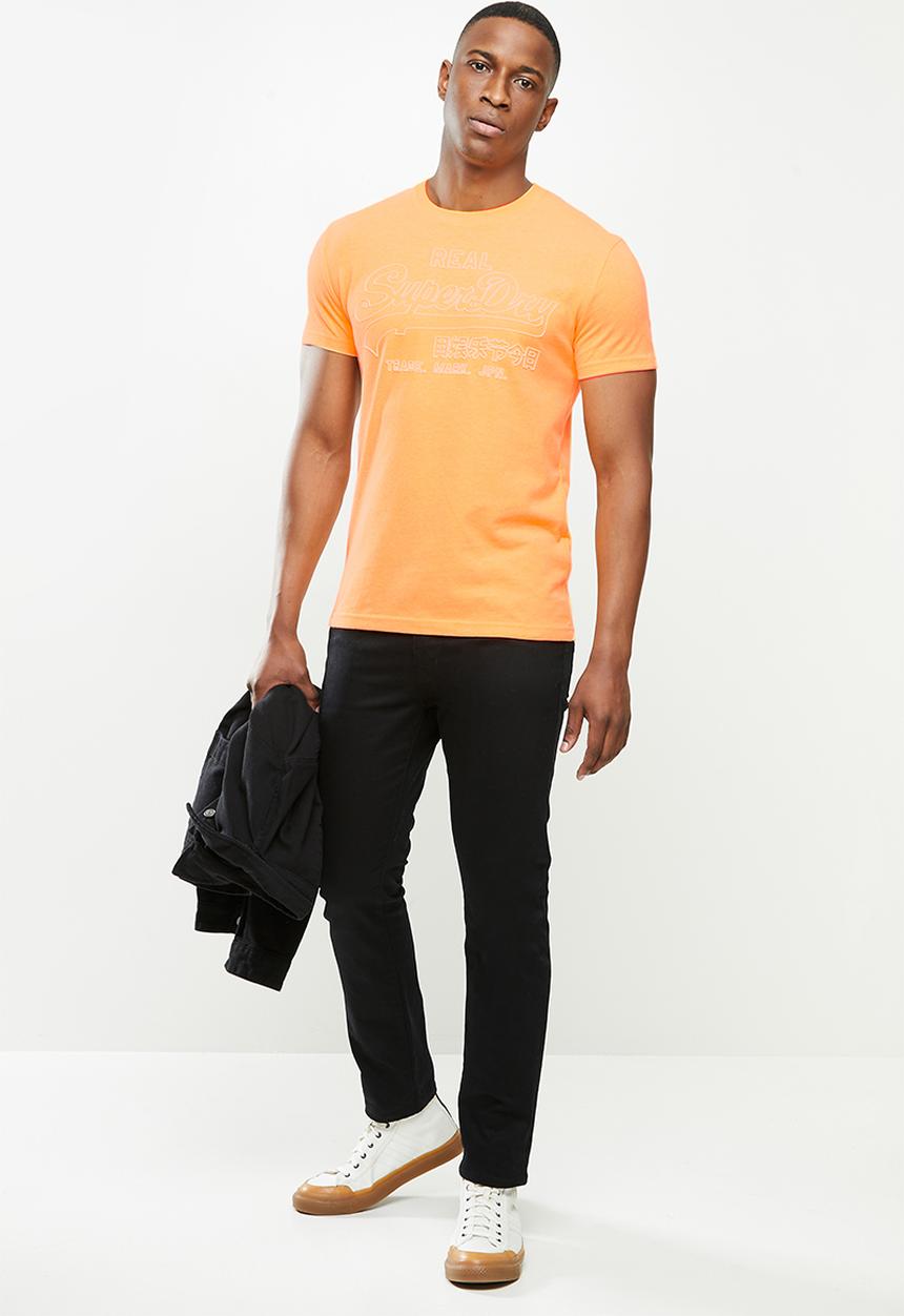Superdry. - Vl outline pop tee - neon orange