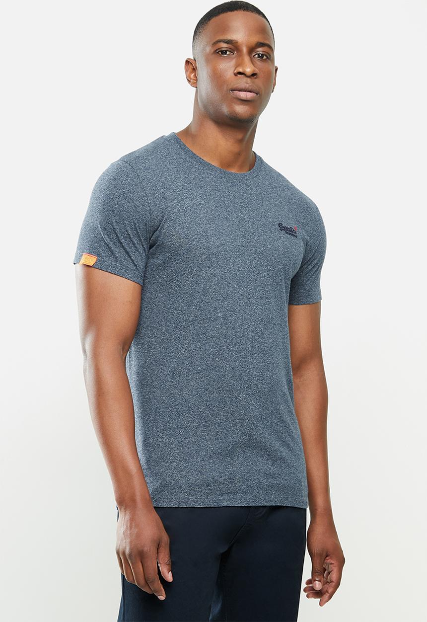 Superdry. - Ol vintage embroidery crew tee - navy
