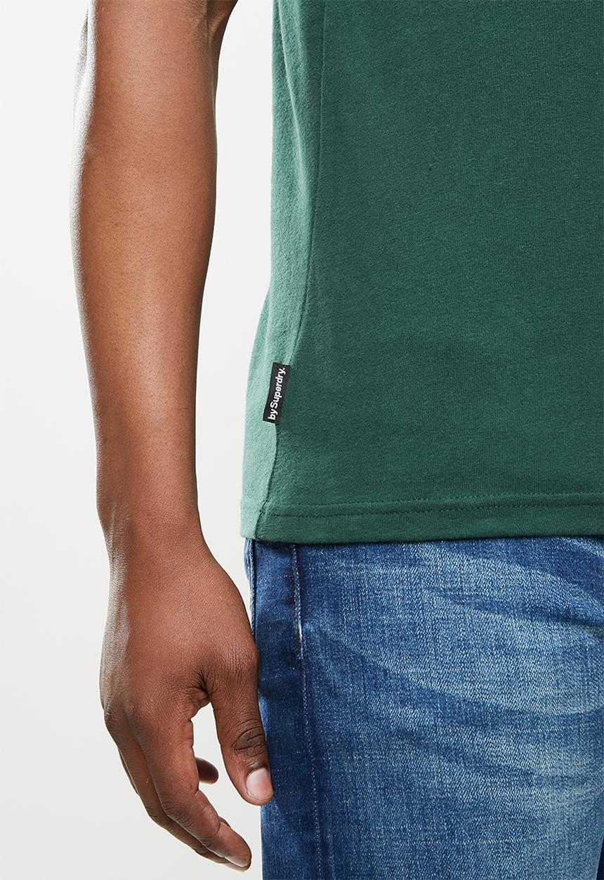 Superdry. - Core logo stripe tee - green 