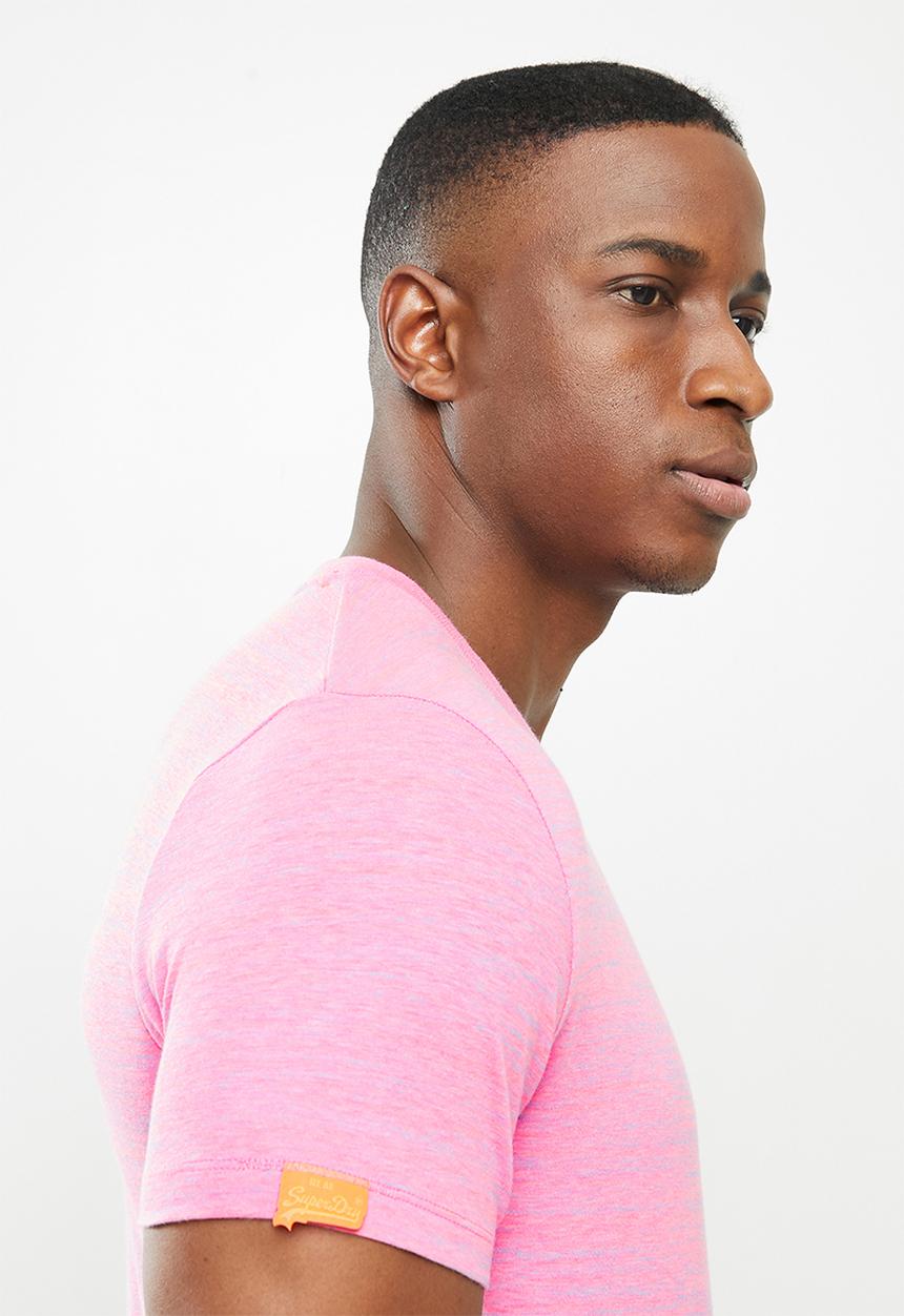 Superdry. - Ol vintage embroidery crew tee - pink 