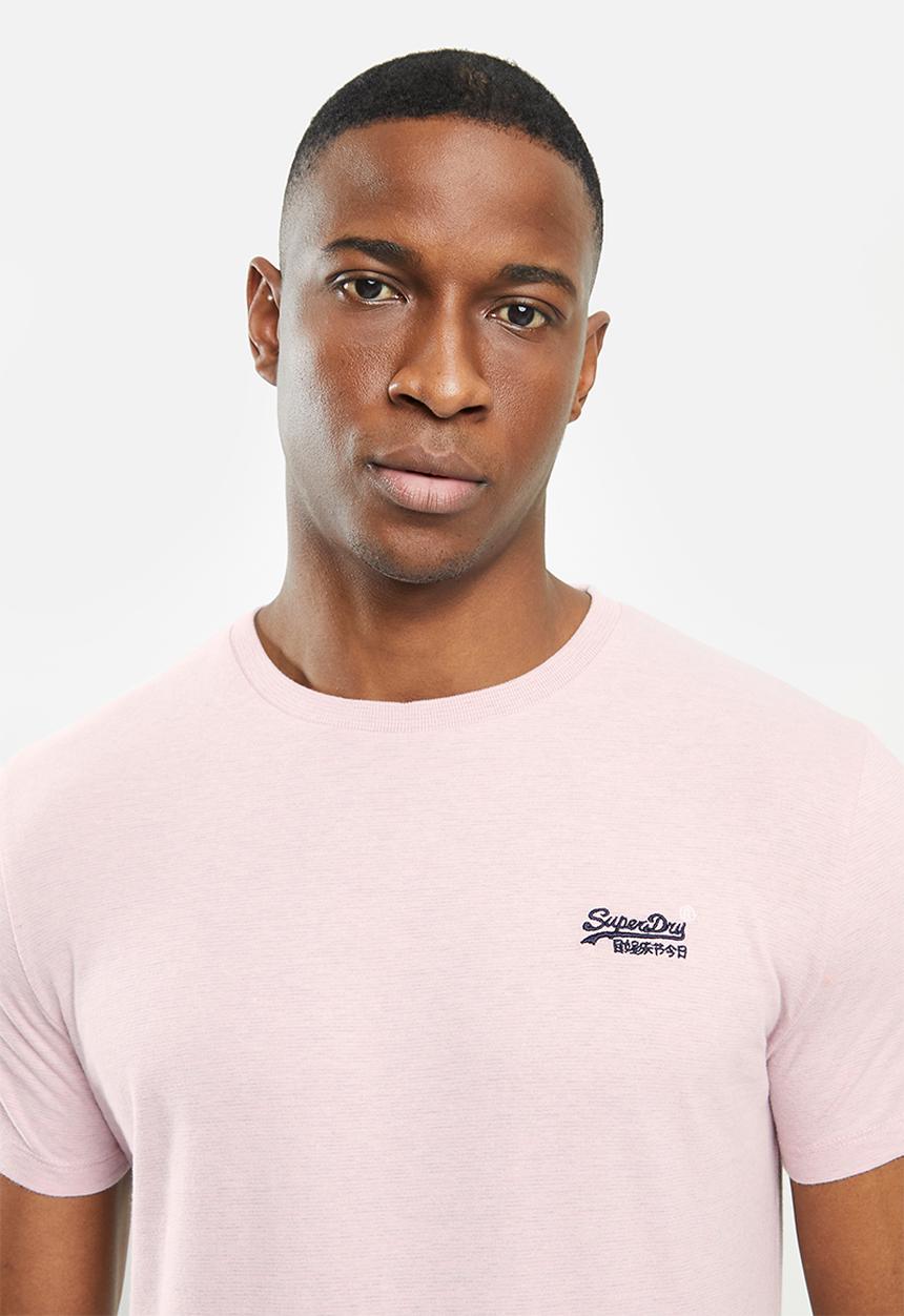 Superdry. - Ol vintage embroidery crew tee - pink 