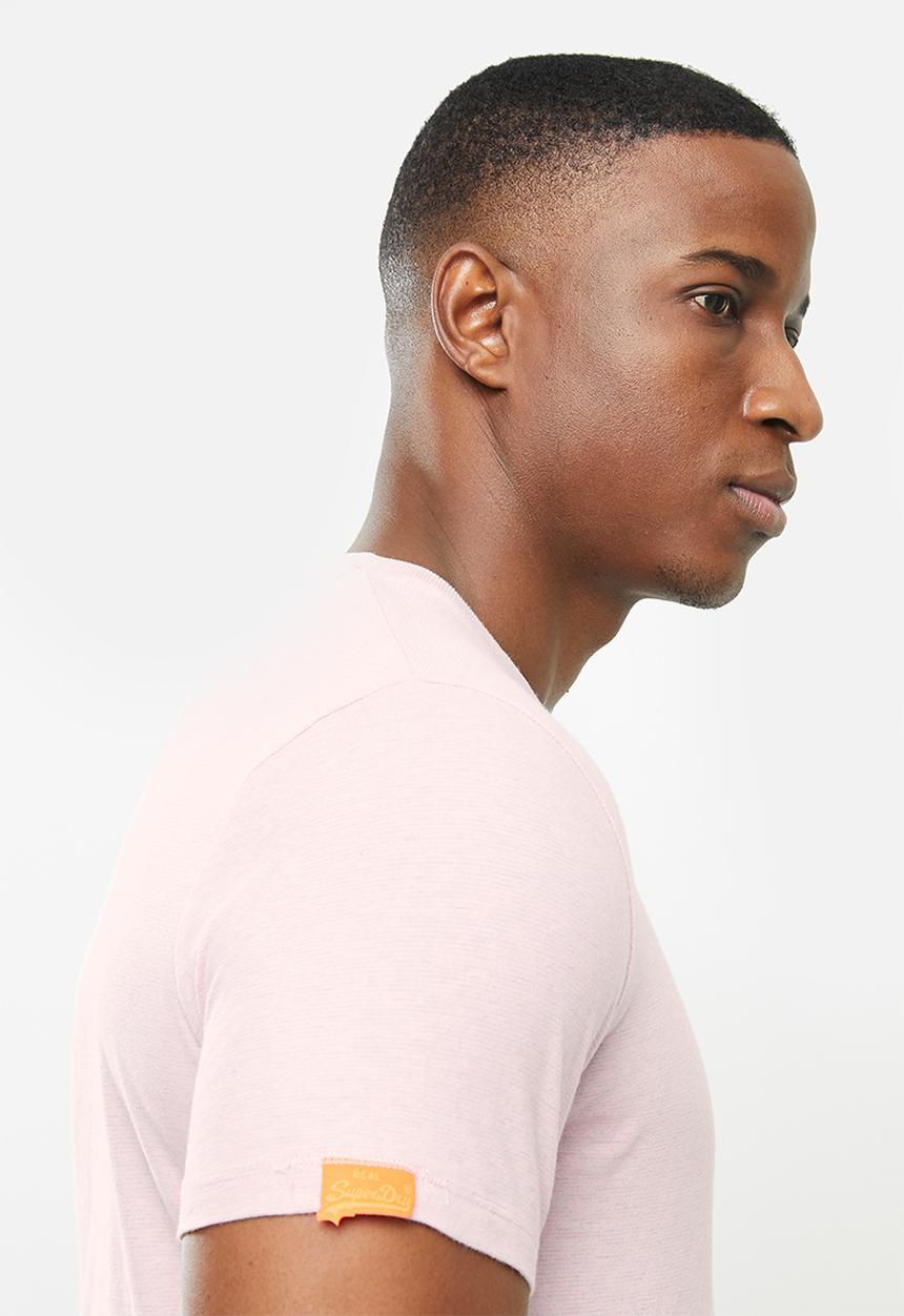 Superdry. - Ol vintage embroidery crew tee - pink 