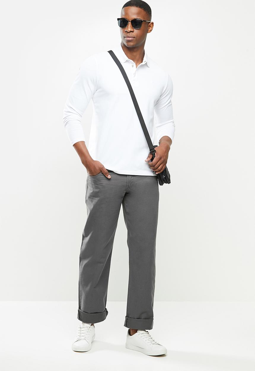 SOVIET - Voyger 5 pocket chino - charcoal