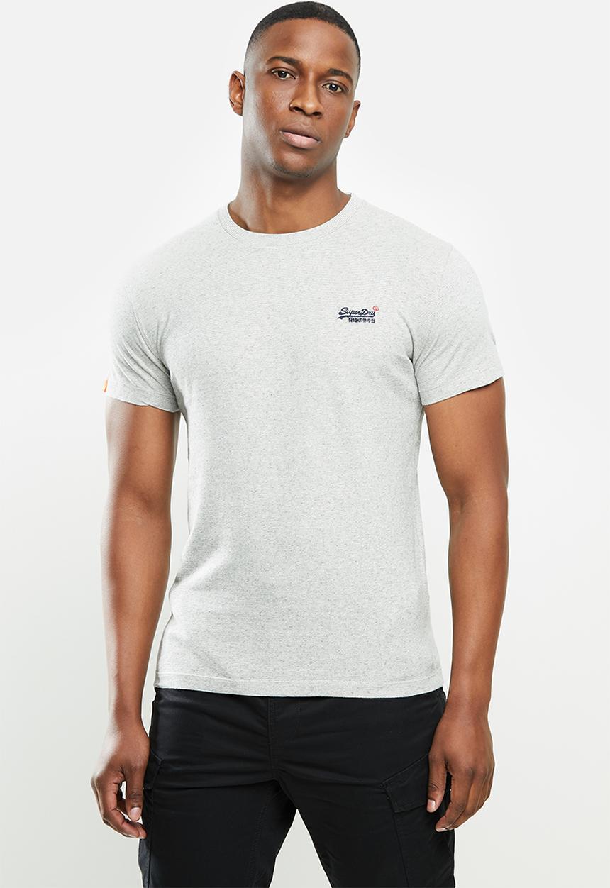 Superdry. - Ol vintage embroidery crew tee - grey 