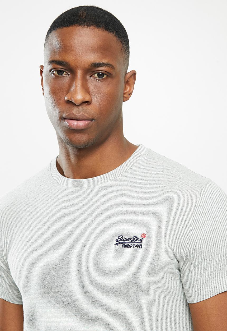 Superdry. - Ol vintage embroidery crew tee - grey 