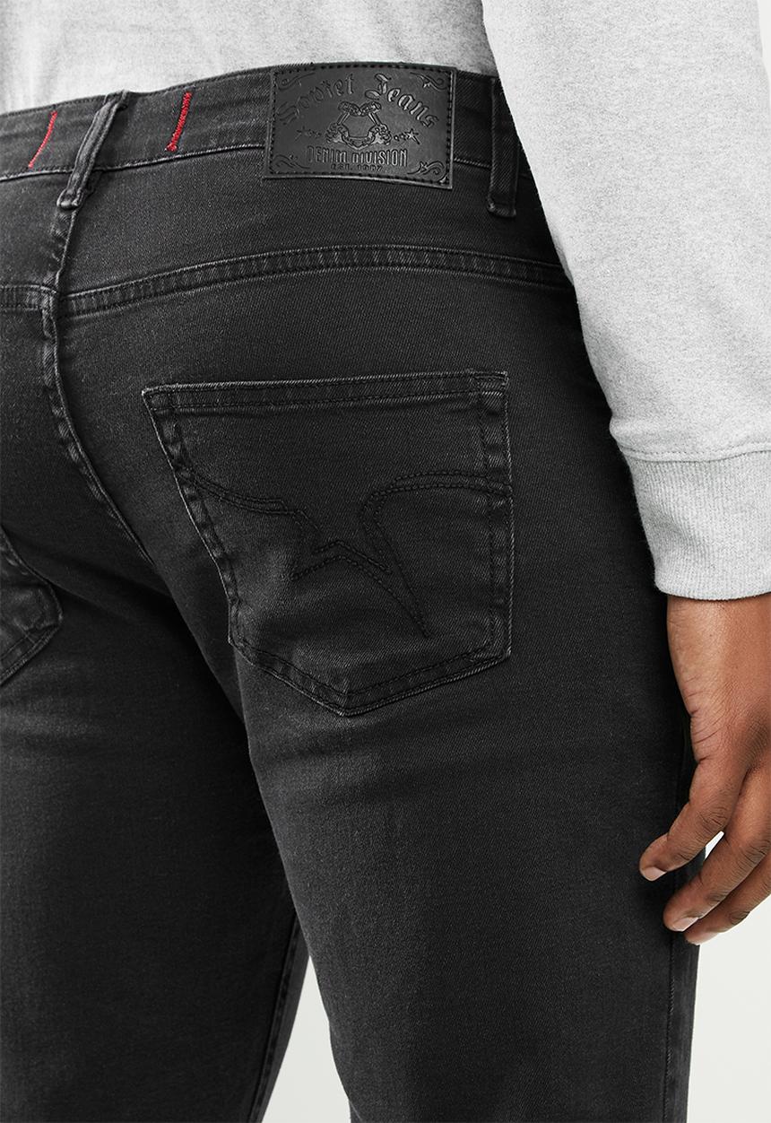 SOVIET - Crossfire basic denim - black