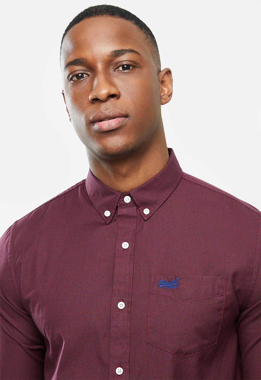 Superdry. - Classic university oxford - burgundy 