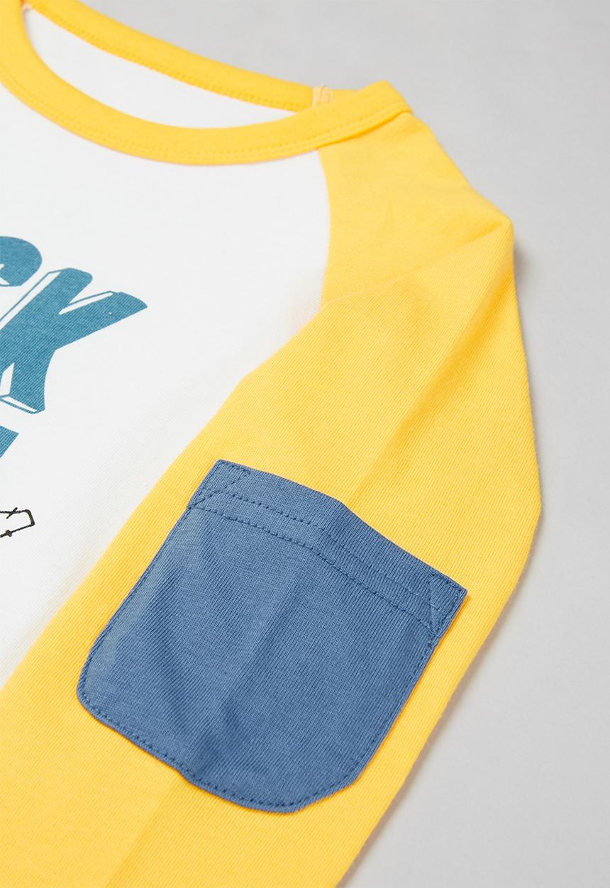 Pop Candy - Boys rock tee - white & yellow