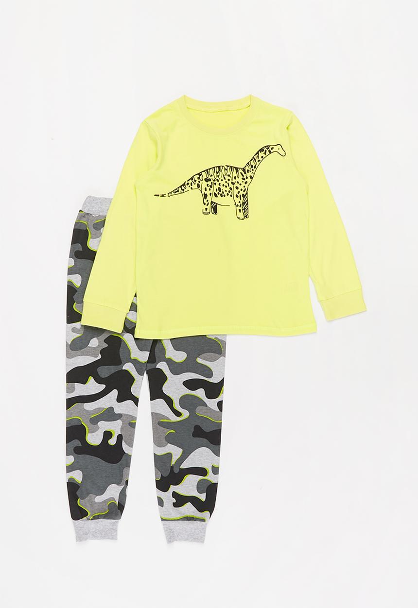 Pop Candy - Boys dino tee & camo pants set - multi 