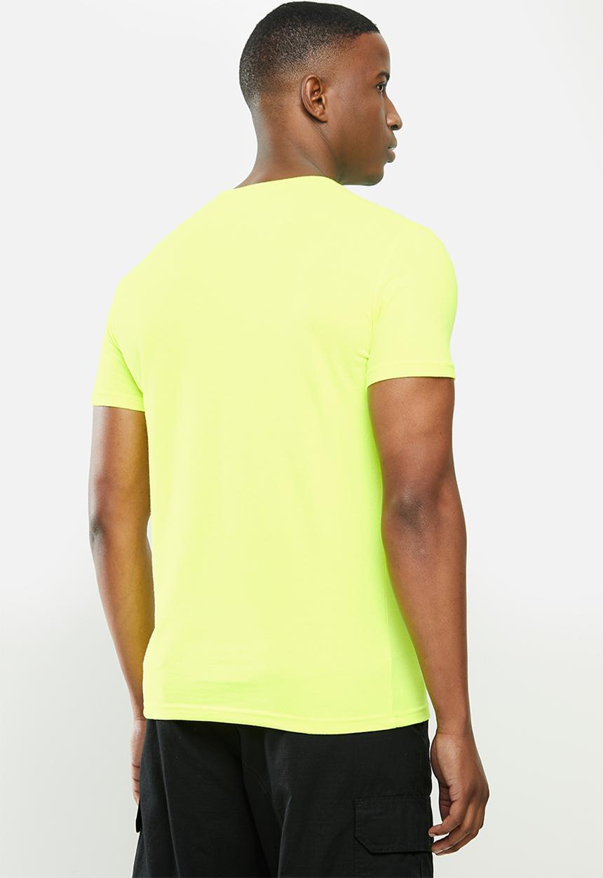 Superdry. - Vl outline pop tee - neon yellow