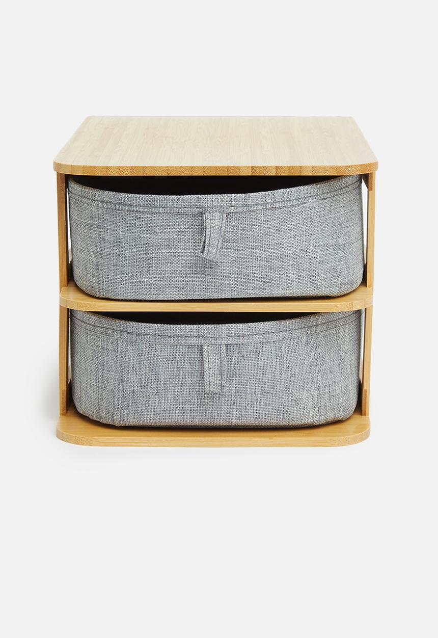 Sixth Floor - Bamboo drawer organiser - grey