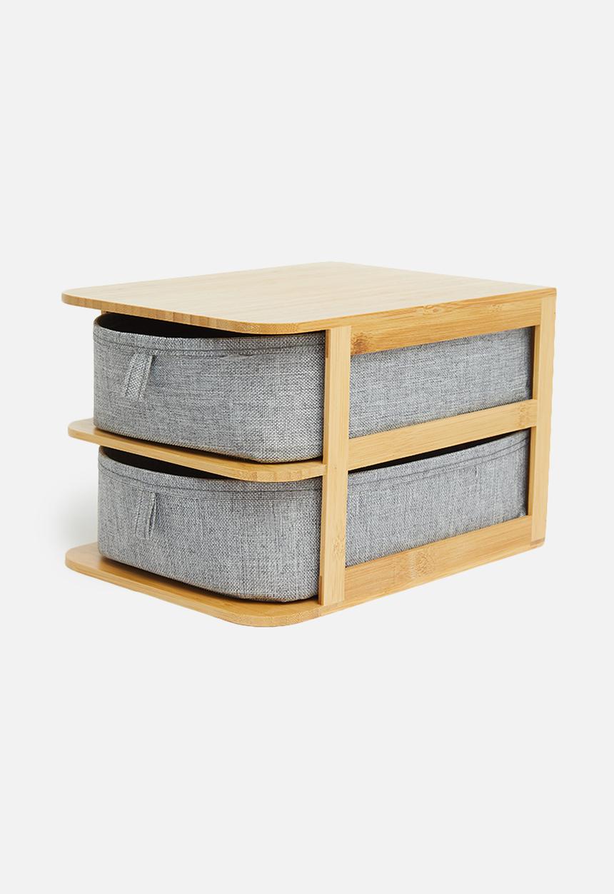 Sixth Floor - Bamboo drawer organiser - grey