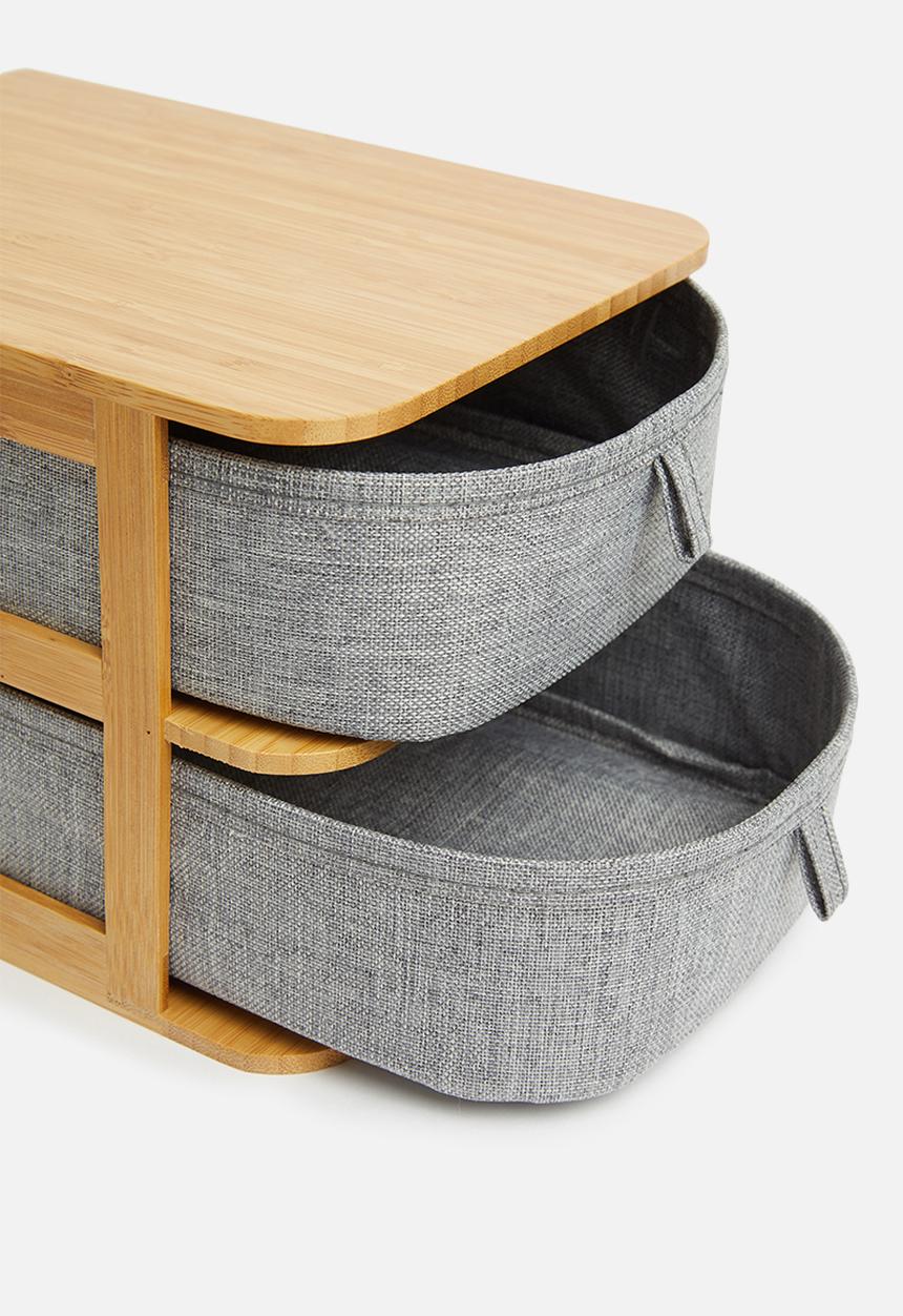 Sixth Floor - Bamboo drawer organiser - grey