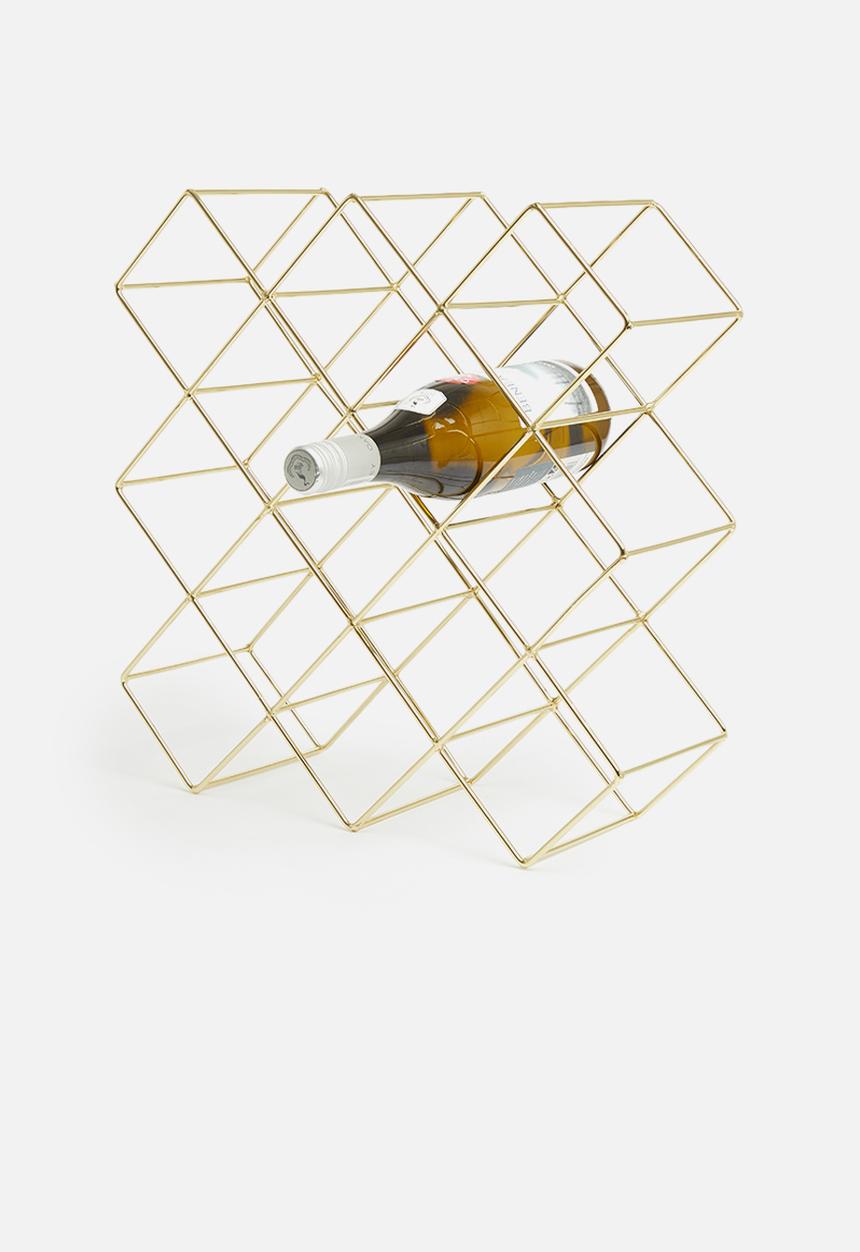 Excellent Houseware - Geo wine holder - gold