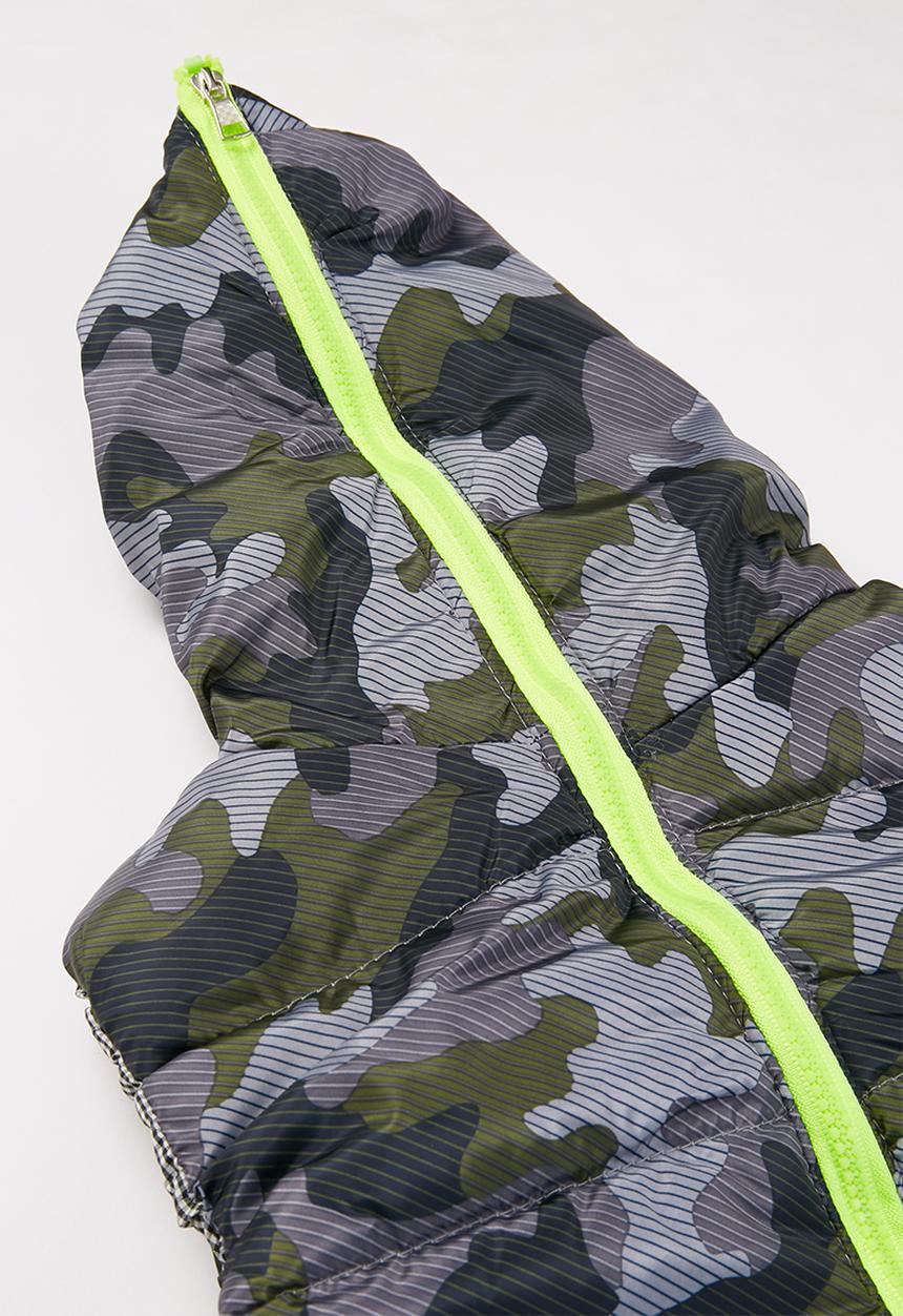 Pop Candy - Boys camo sleeveless bomber - multi 