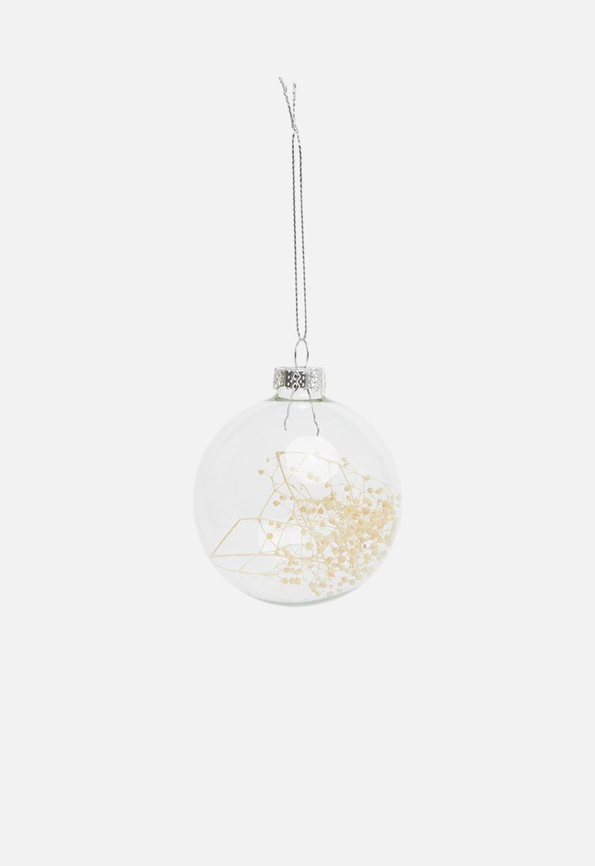 H&S - Natura Christmas ball set of 4 - clear