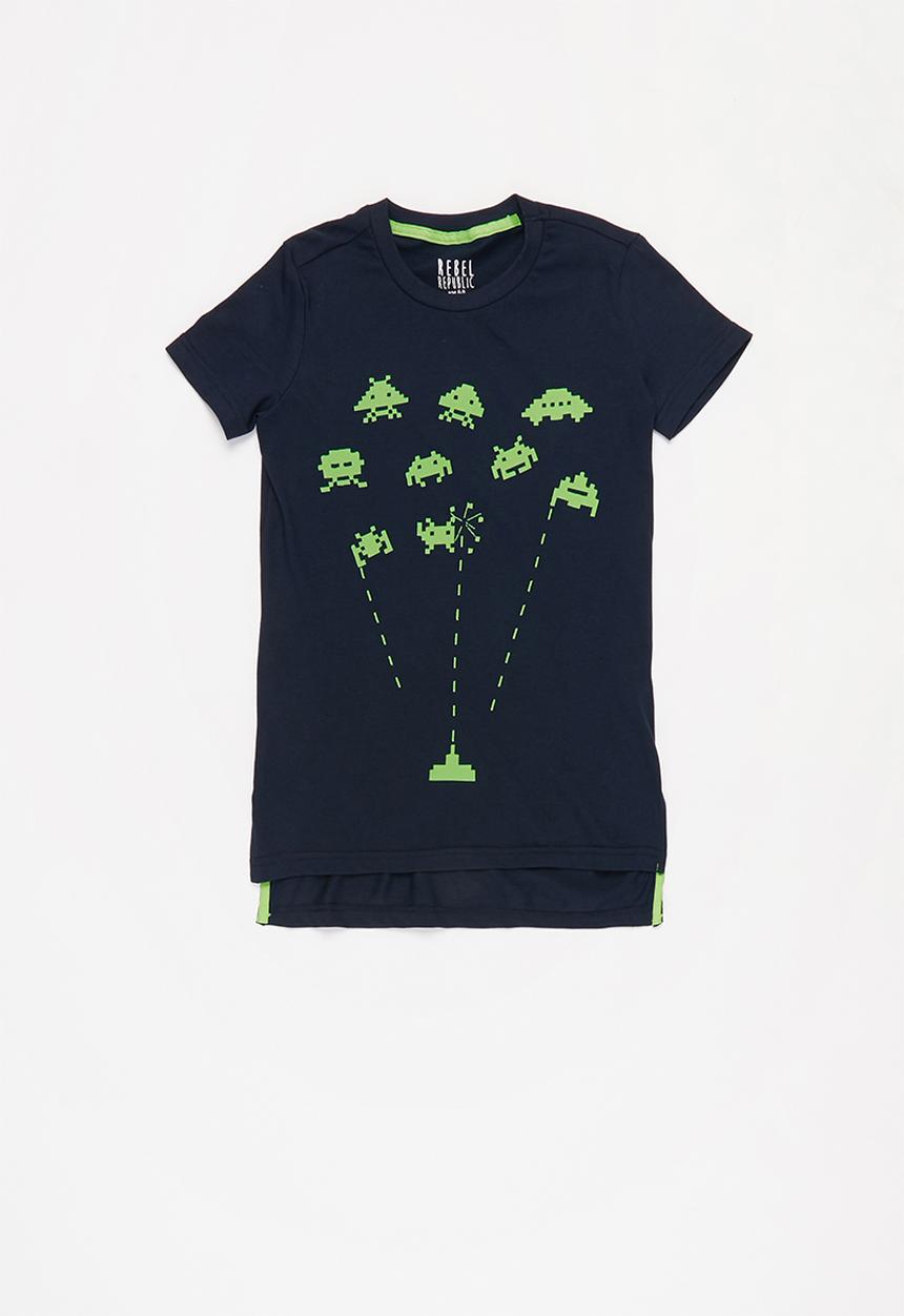 Rebel Republic - Styled boys short sleeve tee - navy