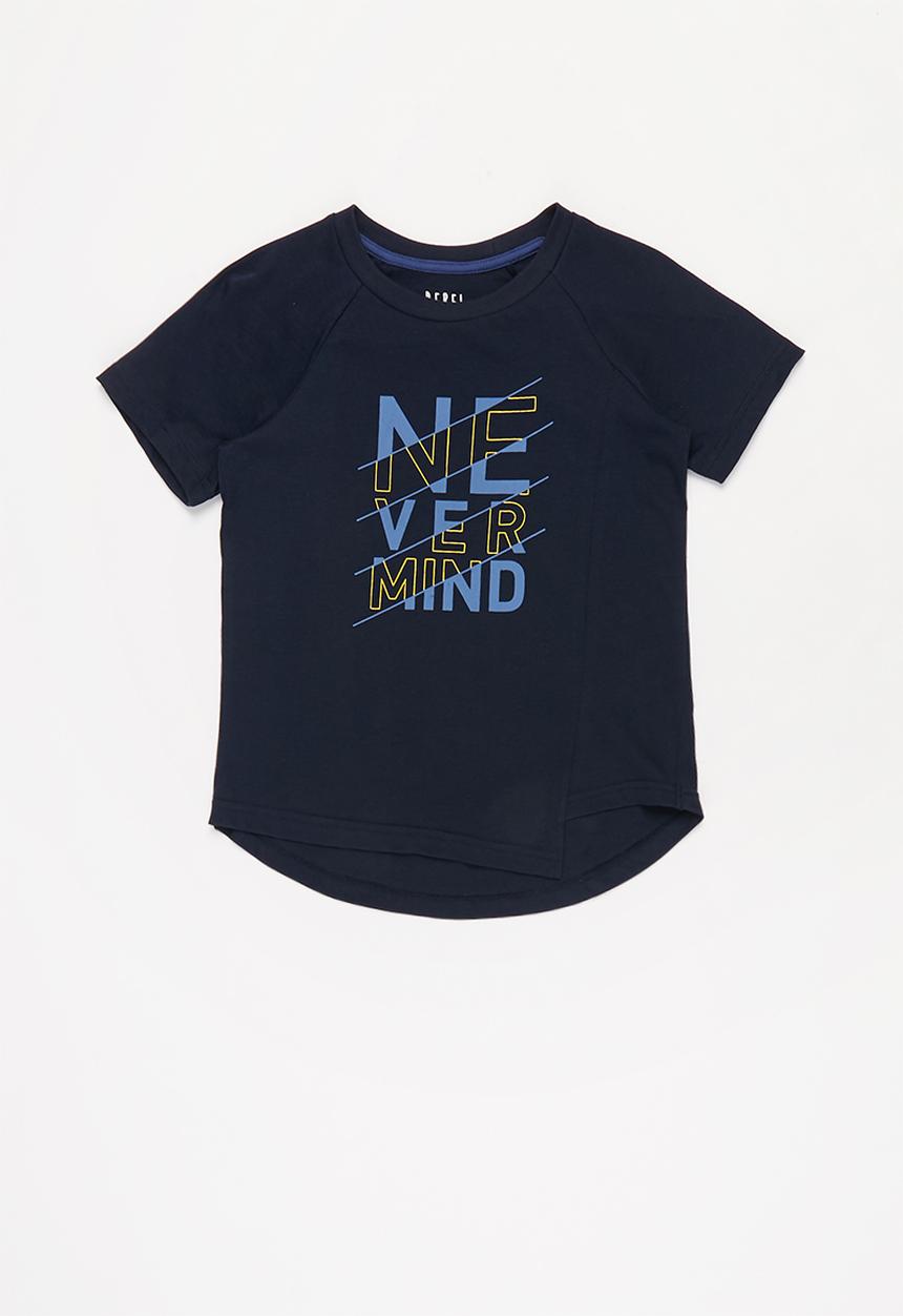 Rebel Republic - Boys short sleeve printed tee - navy 