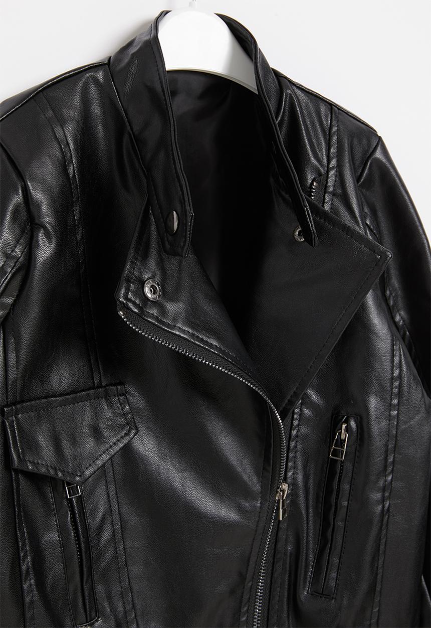 Rebel Republic - Girls biker jacket - black