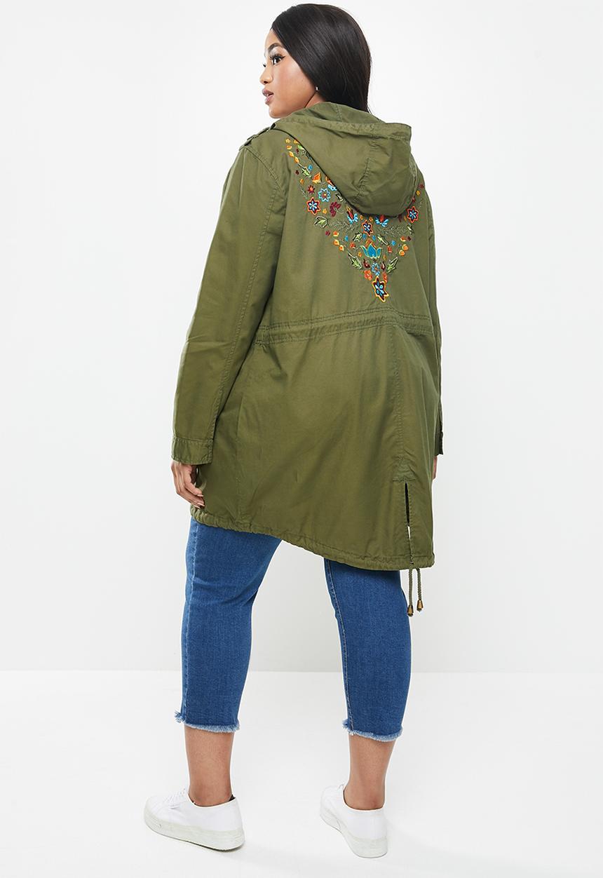 Brave Soul - Plus meredith parka - olive