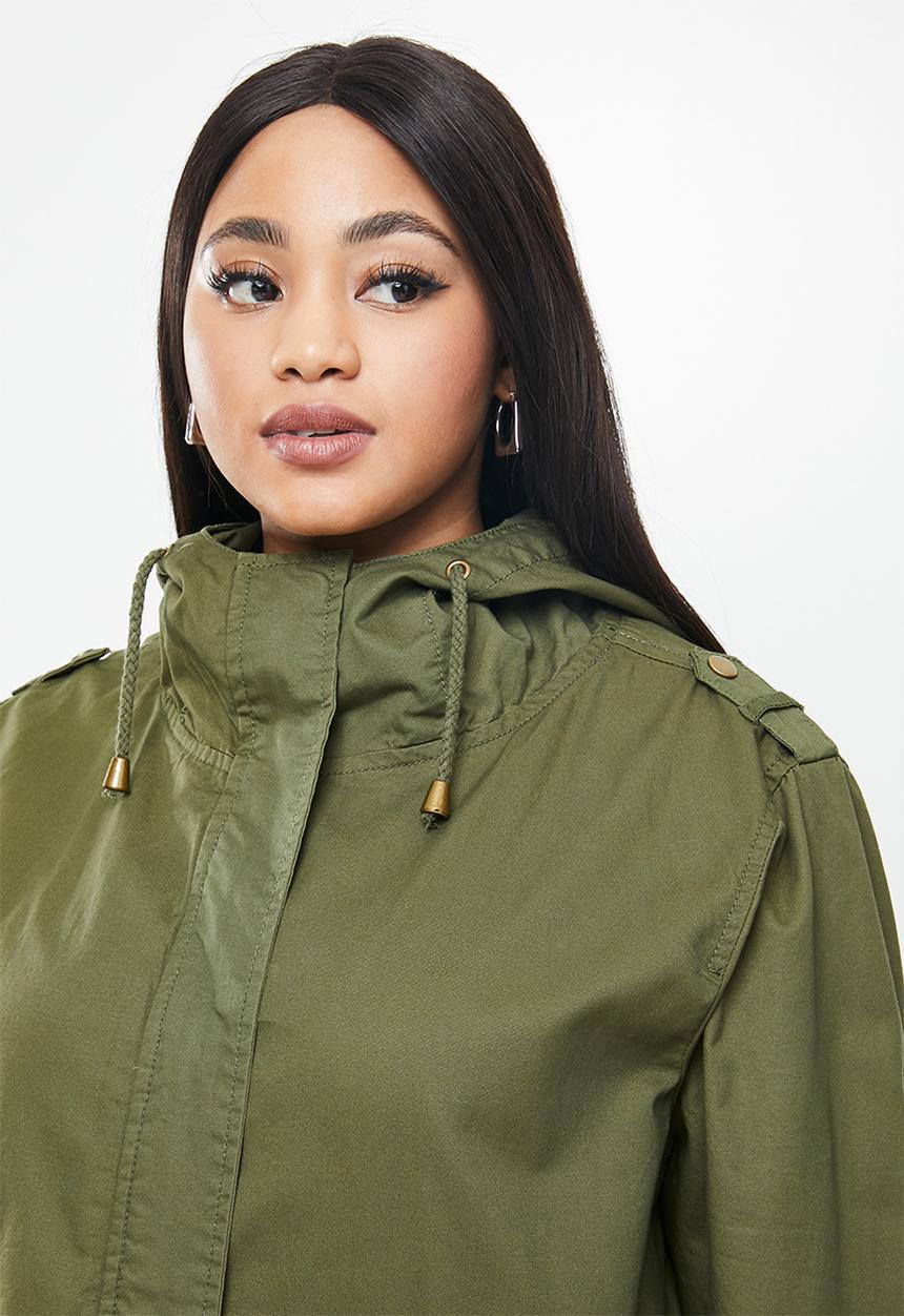 Brave Soul - Plus meredith parka - olive