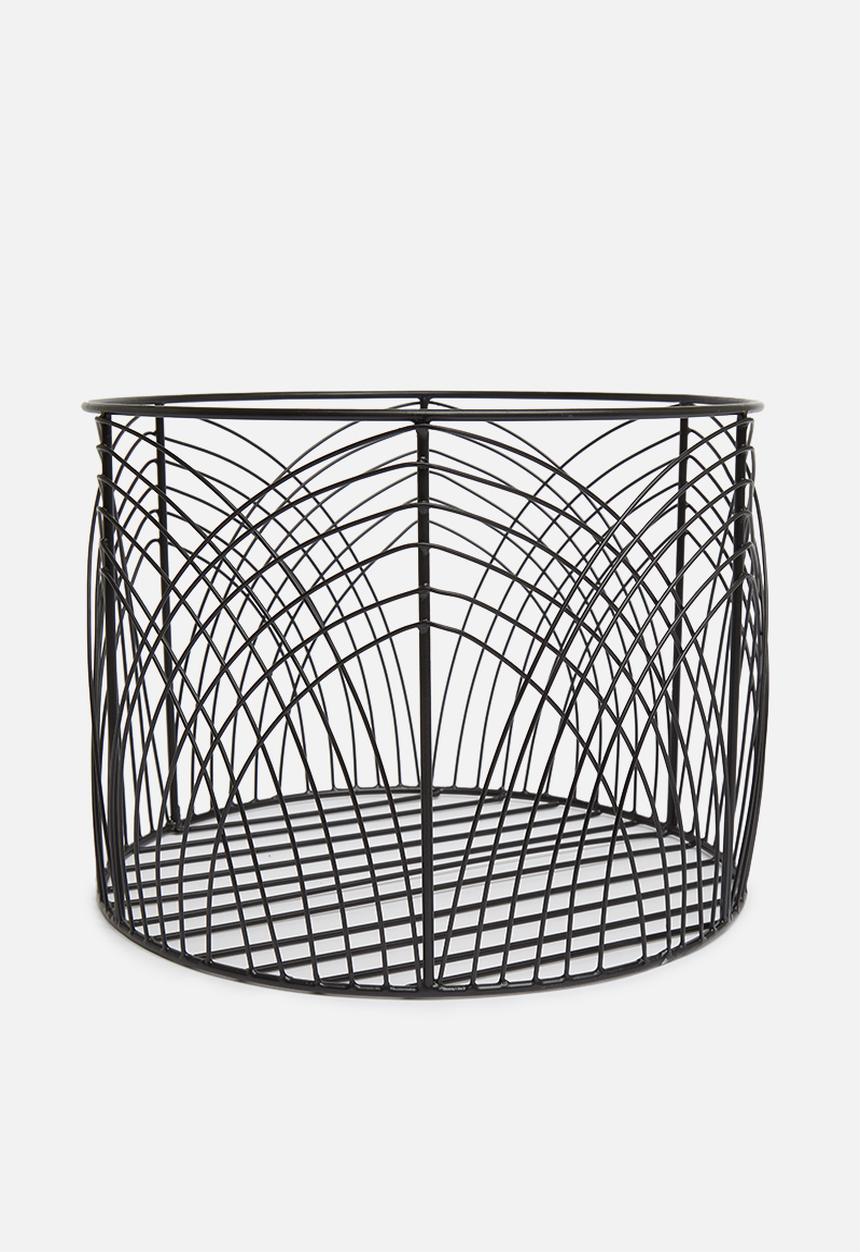 Sixth Floor - Rae wire basket - black