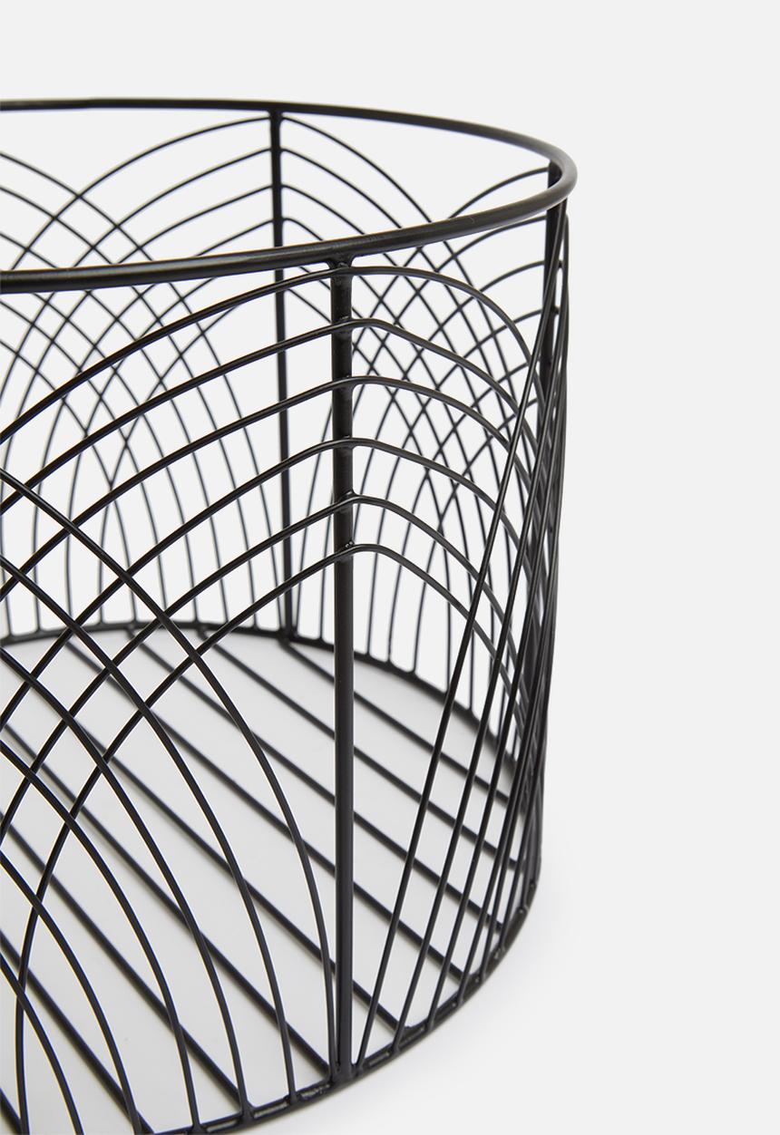 Sixth Floor - Rae wire basket - black
