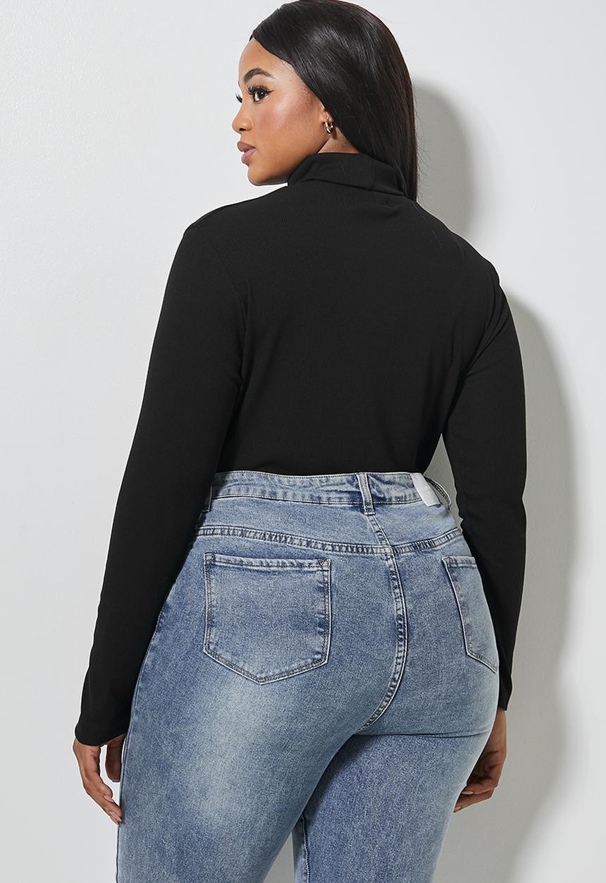 Superbalist - Single rib poloneck - black