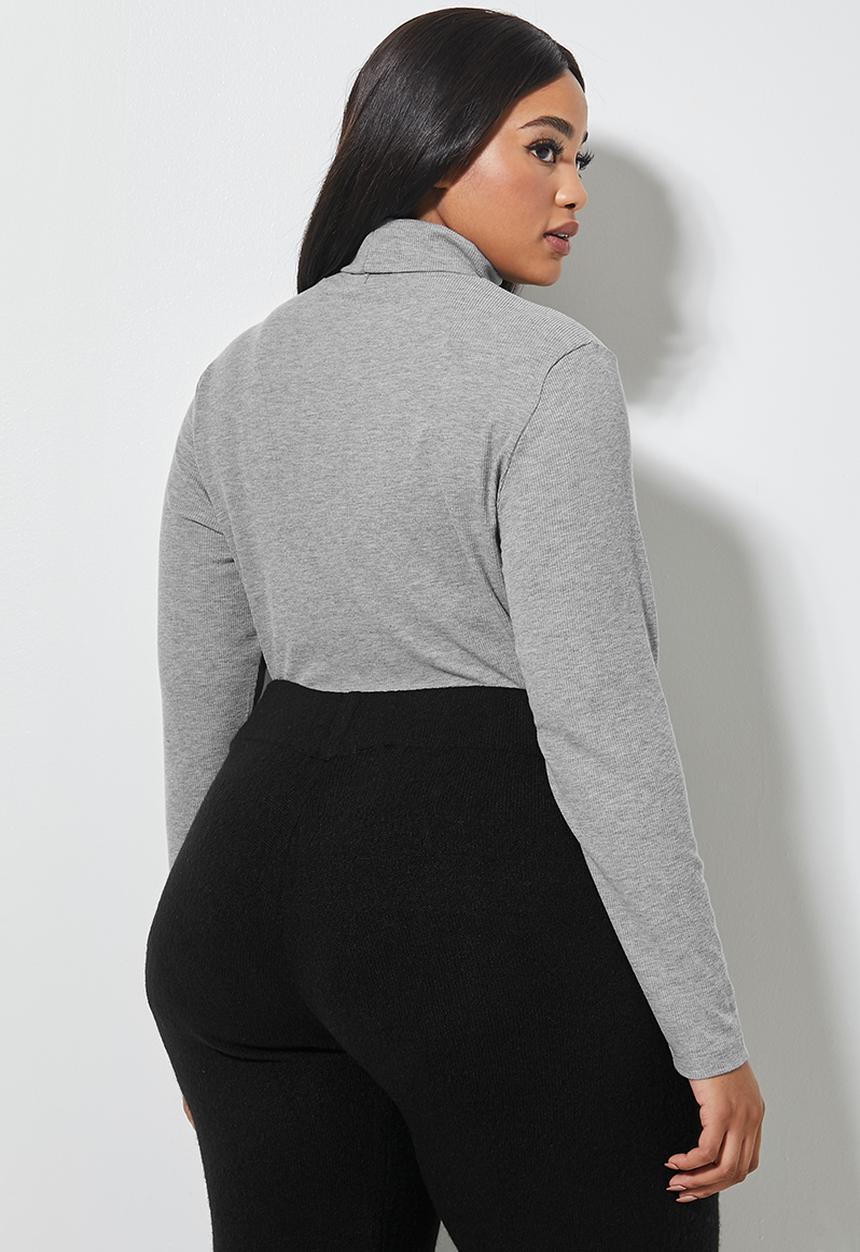 Superbalist - Single rib poloneck - grey 