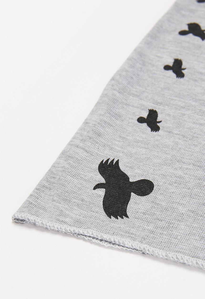 Pop Candy - Boys faux fur eagle beanie & snood set - grey
