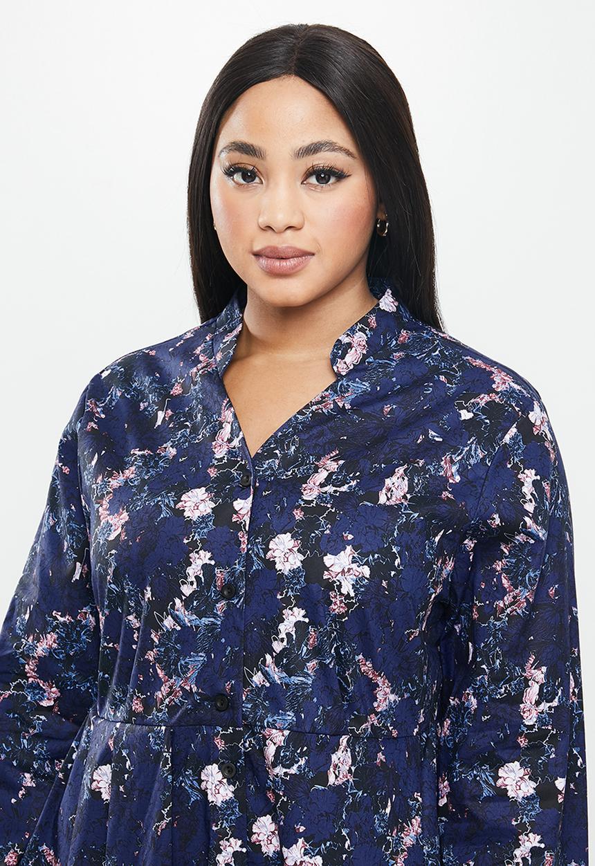 AMANDA LAIRD CHERRY - Plus mooi dress - navy