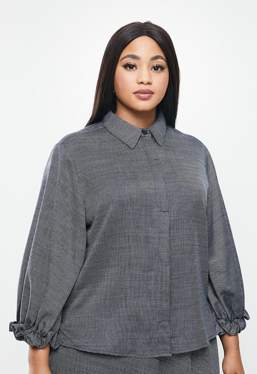 AMANDA LAIRD CHERRY - Plus hantams shirt - navy 