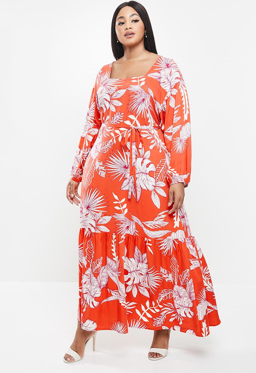 AMANDA LAIRD CHERRY - Plus sand dress - red & white 