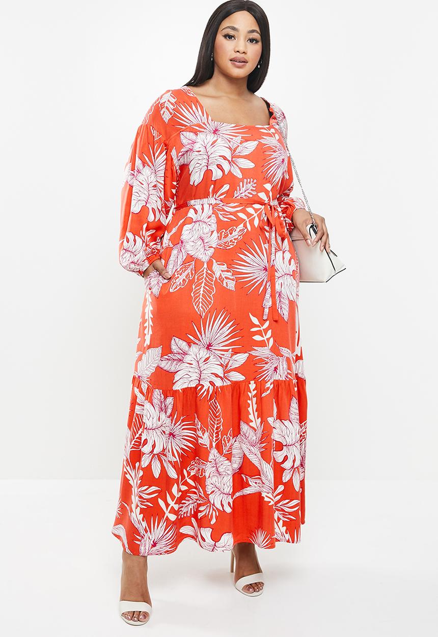 AMANDA LAIRD CHERRY - Plus sand dress - red & white 