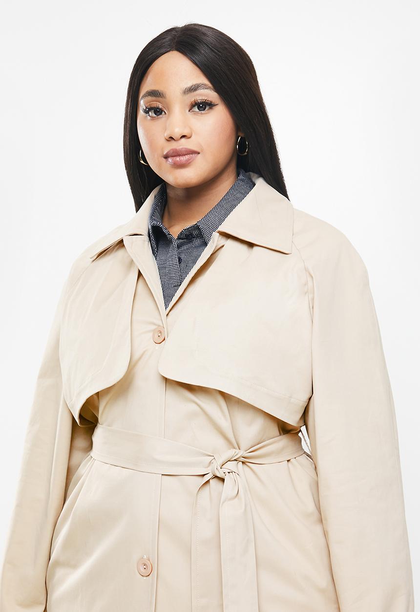 AMANDA LAIRD CHERRY - Plus sabie trench - stone 