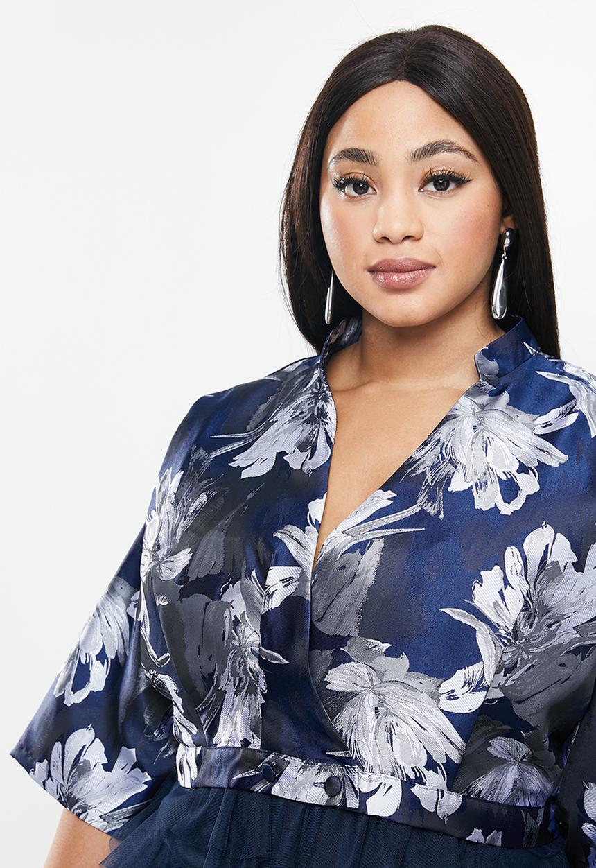 AMANDA LAIRD CHERRY - Plus zimbani bolero - navy
