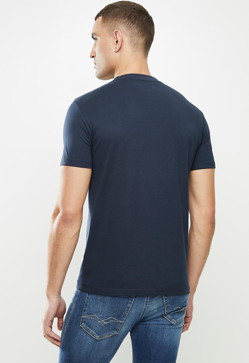Replay - Replay organic cotton tri-angle print tee - navy