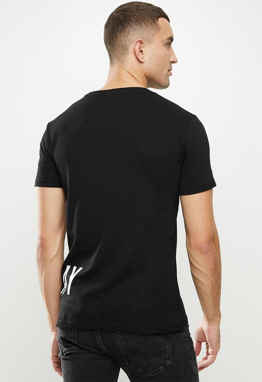 Replay - Replay side logo print tee - black