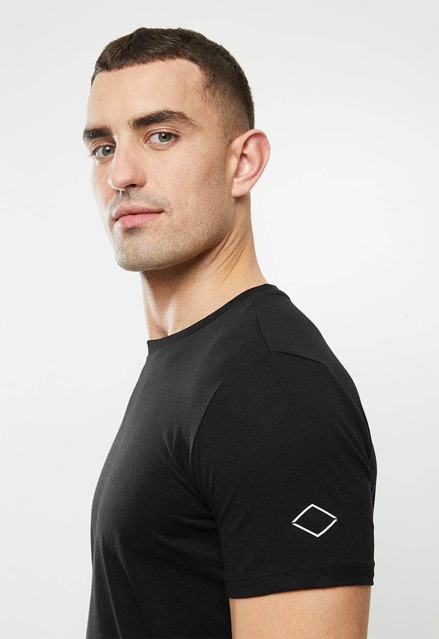 Replay - Replay side logo print tee - black