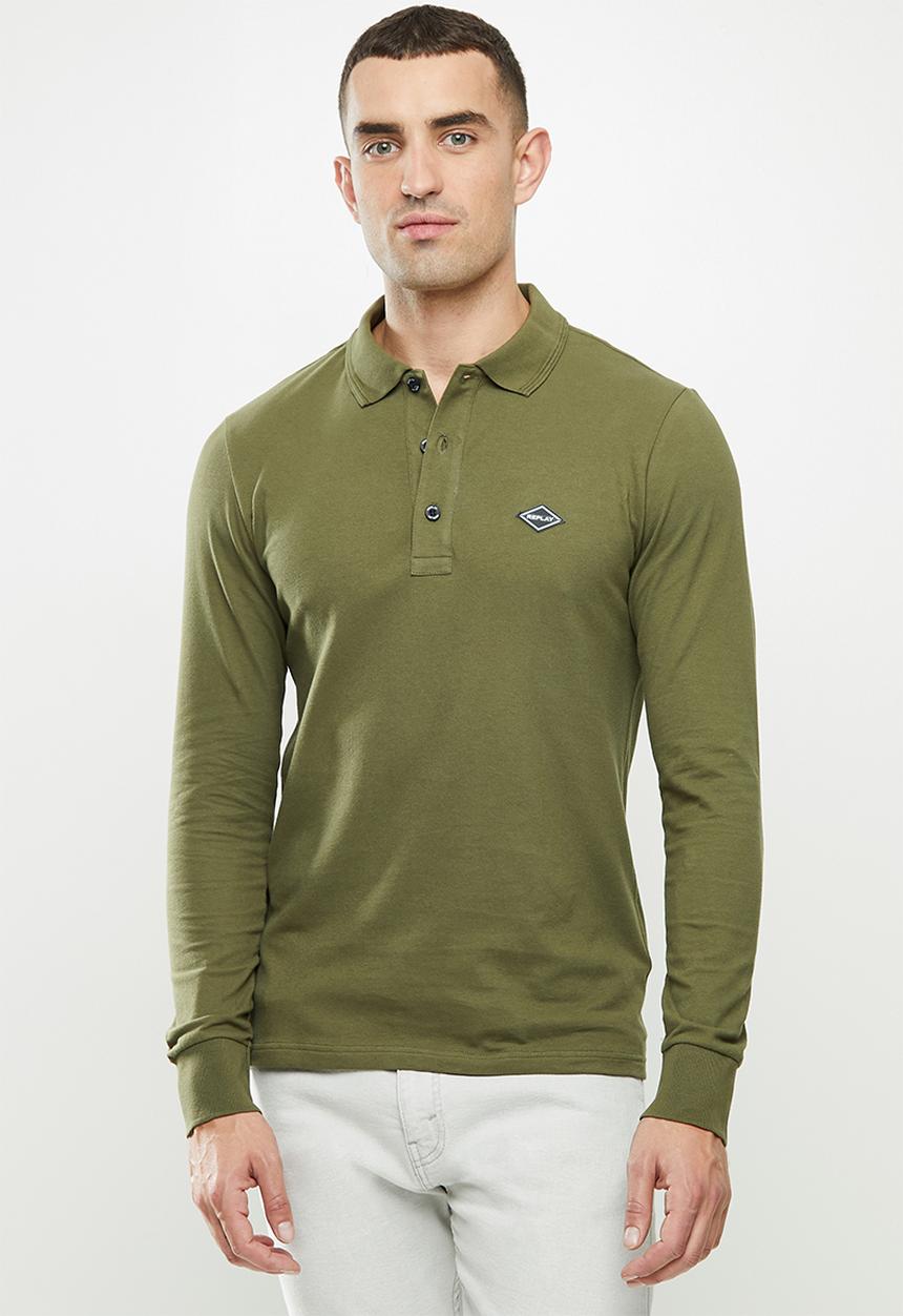 Replay - Replay long sleeve golfer - olive