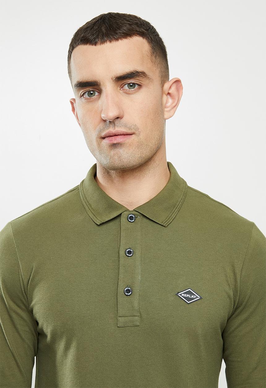 Replay - Replay long sleeve golfer - olive