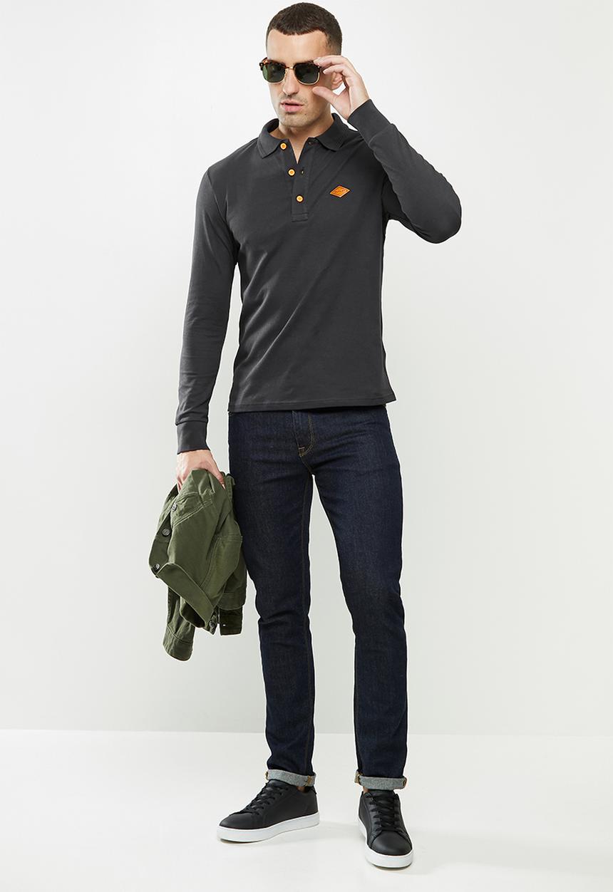 Replay - Replay long sleeve golfer - black
