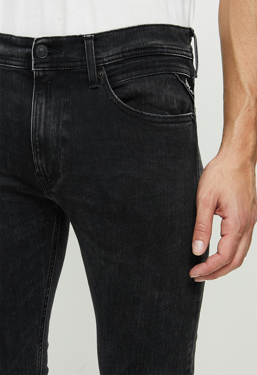 Replay - Replay skinny hyperflex jeans - black 