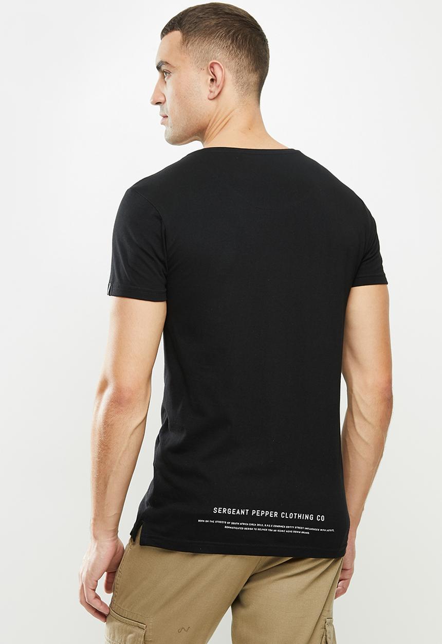 S.P.C.C - Ezra side slit straight hem tee - black