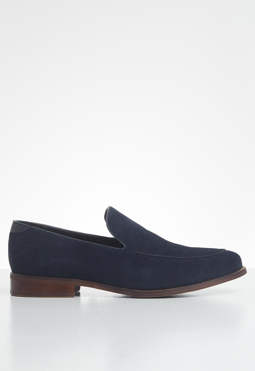 POLO - Fred suede minimalist loafer - navy